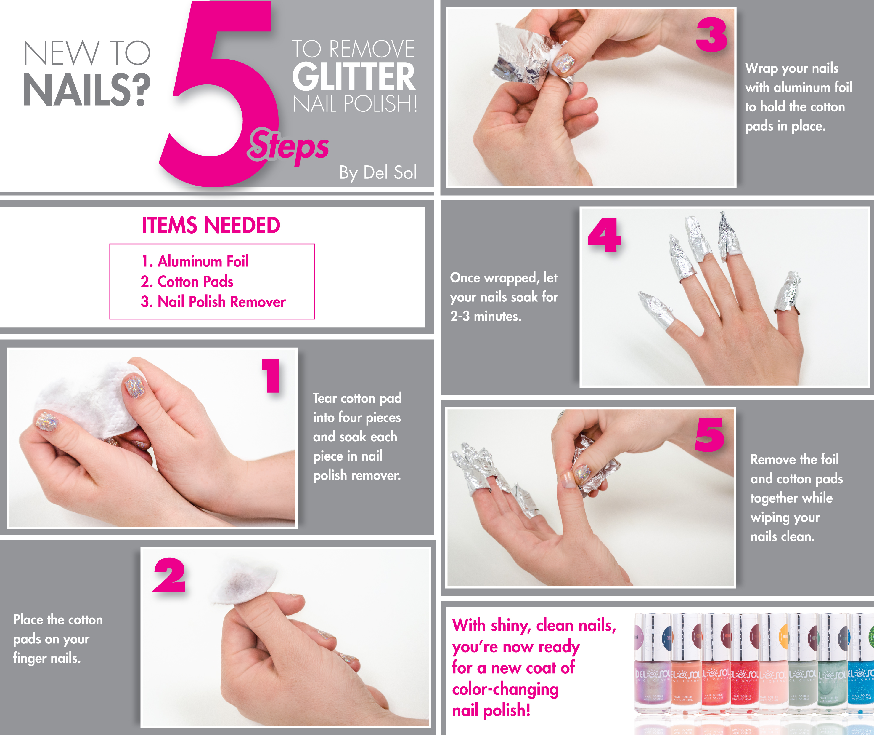 5 Simple Steps for Removing Glitter Nail Polish